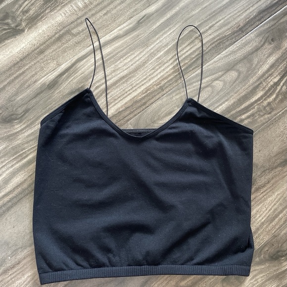 Free People seamless skinny strap cropped cami top - Picture 1 of 3